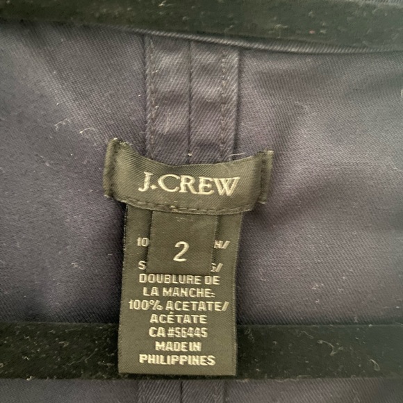 J.Crew Navy Raincoat Trench Coat size 2 - Picture 7 of 7